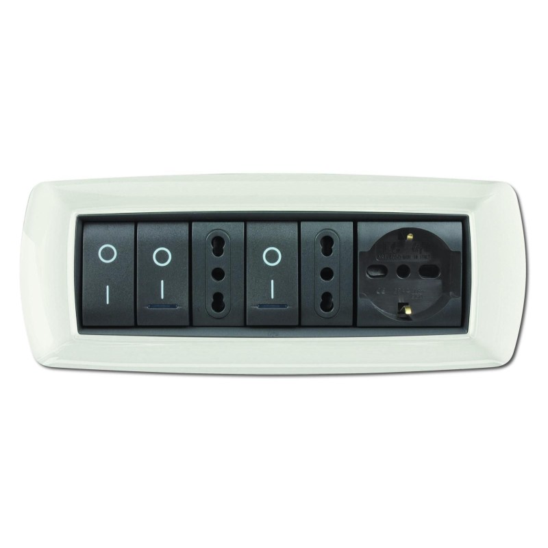 Placca My Life 7 Moduli Bianca ELETTROCANALI ECL2987WH Placca My Life 7 Moduli Bianca ELETTROCANALI ECL2987WH