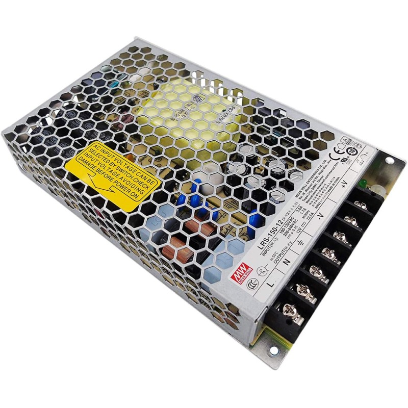 Alimentatore Switching 150W 12V 12,5A MEAN WELL LRS-150-12 Alimentatore Switching 150W 12V 12,5A MEAN WELL LRS-150-12