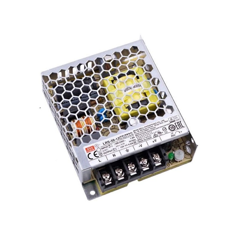 Alimentatore Switching 50W 12V 4,2A MEAN WELL LRS-50-12 Alimentatore Switching 50W 12V 4,2A MEAN WELL LRS-50-12