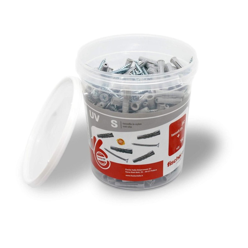 50 TASSELLI IN NYLON CON VITI D.10 FISCHER 531388 50 TASSELLI IN NYLON CON VITI D.10 FISCHER 531388