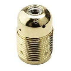 PORTALAMPADA E27 COLORE OTTONE FILETTATO
