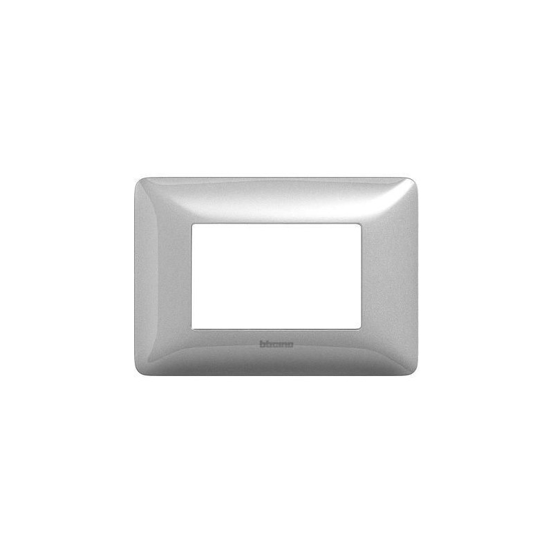 Placca Matix 3 Moduli Silver BTICINO AM4803MSL Placca Matix 3 Moduli Silver BTICINO AM4803MSL