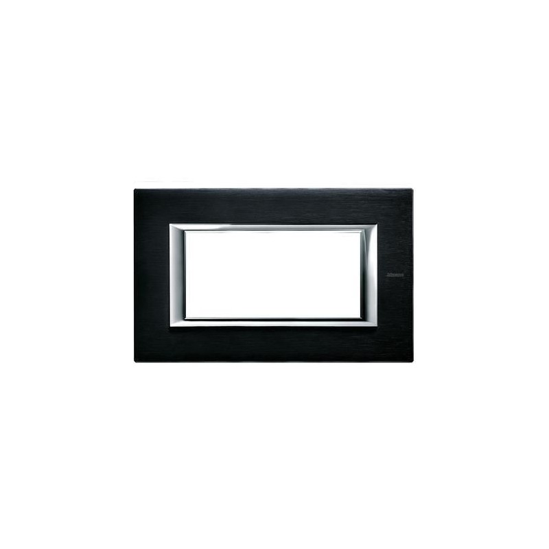 Axolute Placca 4 Moduli Antracite Spazzolata BTICINO HA4804XS