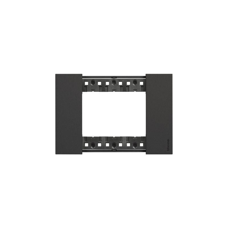 Placca Living Now 3 moduli colore nera BTICINO KA4803KG