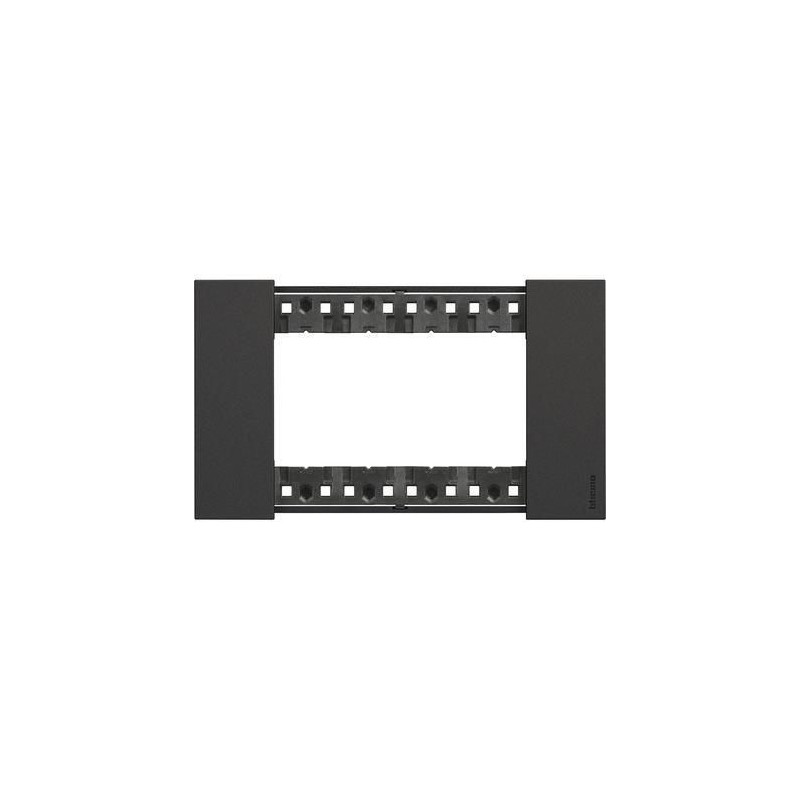 Placca Living Now 4 moduli colore nero BTICINO KA4804KG