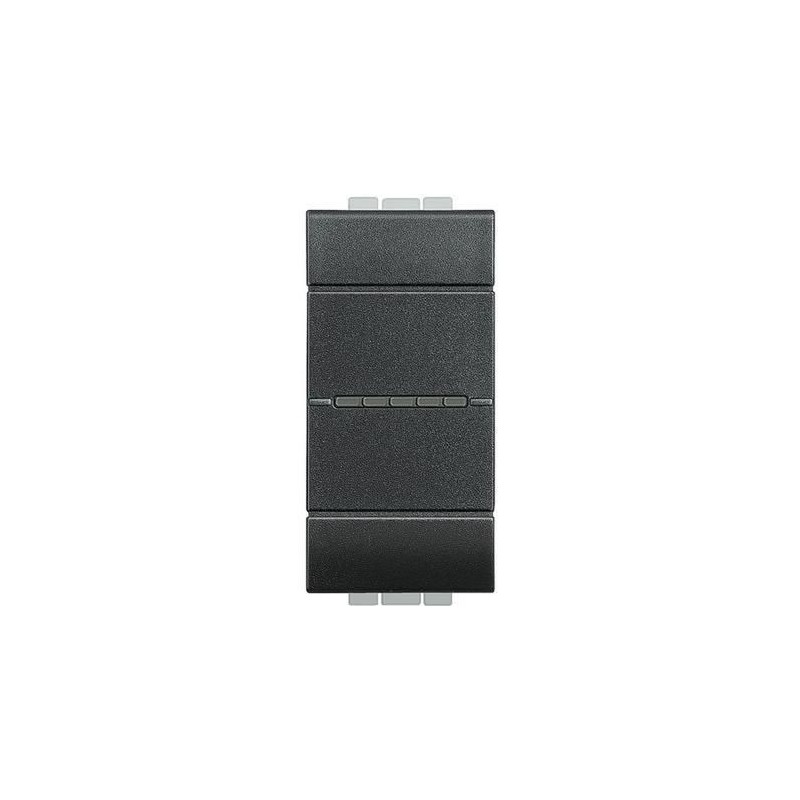 LivingLight deviatore assiale 10A 1P antracite BTICINO L4053N LivingLight deviatore assiale 10A 1P antracite BTICINO L4053N