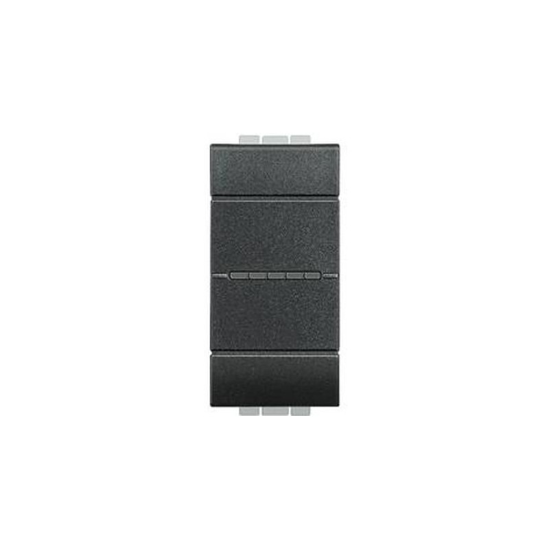 LivingLight Pulsante Assiale 10A 1P Antracite BTICINO L4055N
