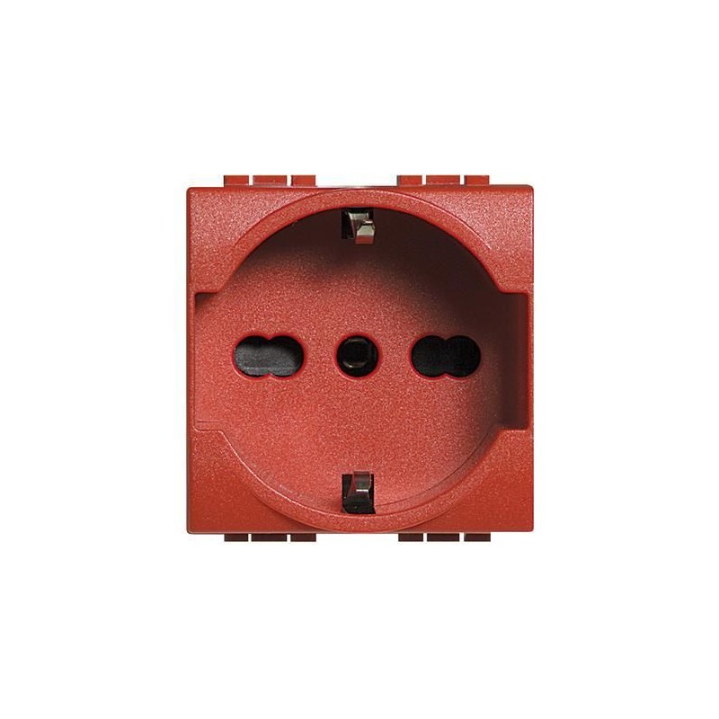 Livinglight presa schuko rossa BTICINO L4140/16R