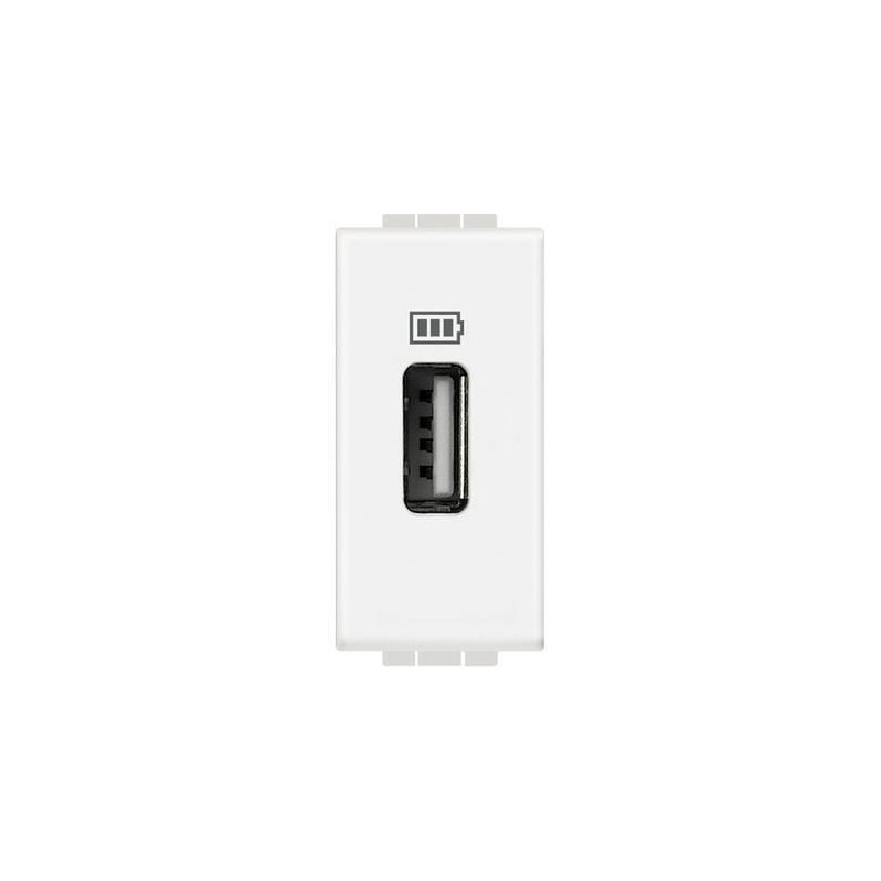 Presa USB LivingLight singola alimentazione diretta 1.1A BTICINO N4285C1