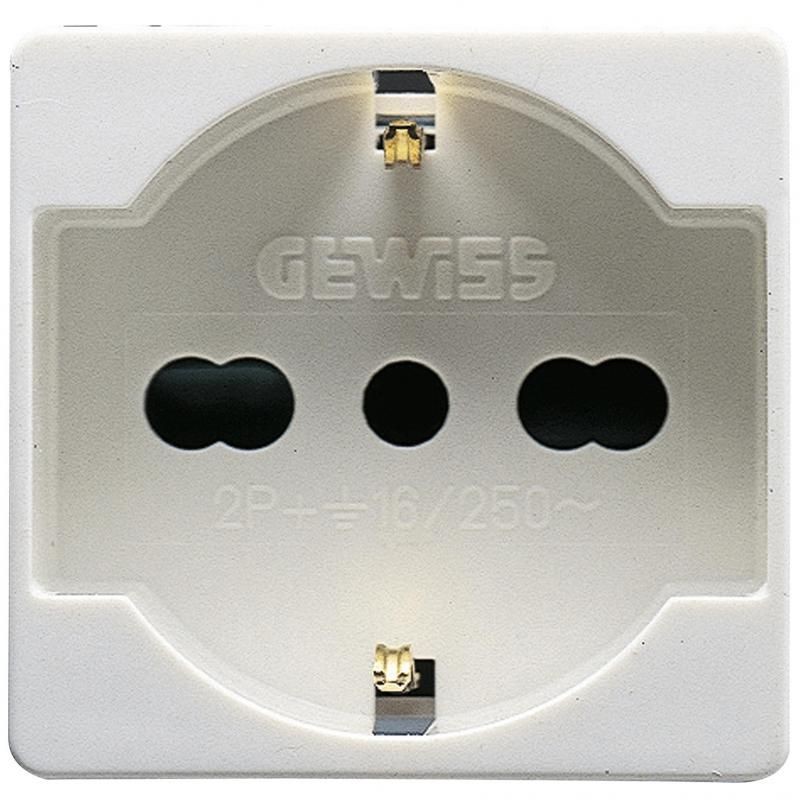System presa schuko bipasso 10/16A GEWISS GW20246 System presa schuko bipasso 10/16A GEWISS GW20246