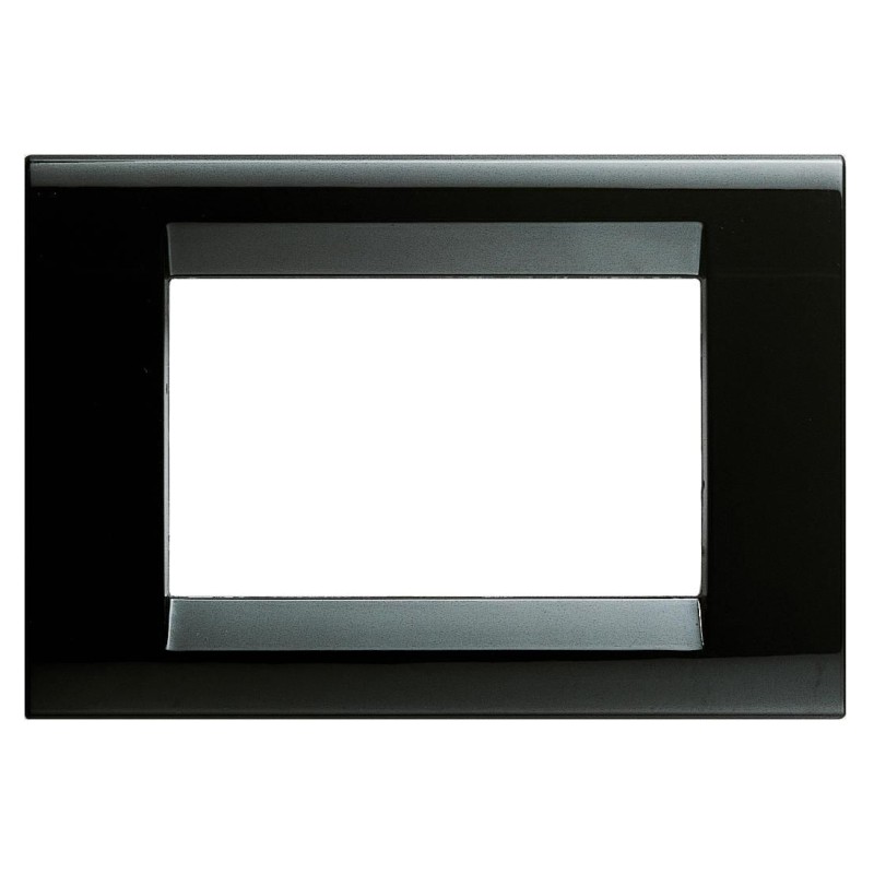 Placca Playbus 3 Moduli Nero Lacca GEWISS GW32053 Placca Playbus 3 Moduli Nero Lacca GEWISS GW32053