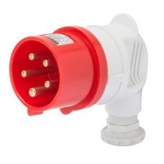 Spina mobile 90° 3P+N+T 16A IP44 rossa 380V GEWISS GW60090