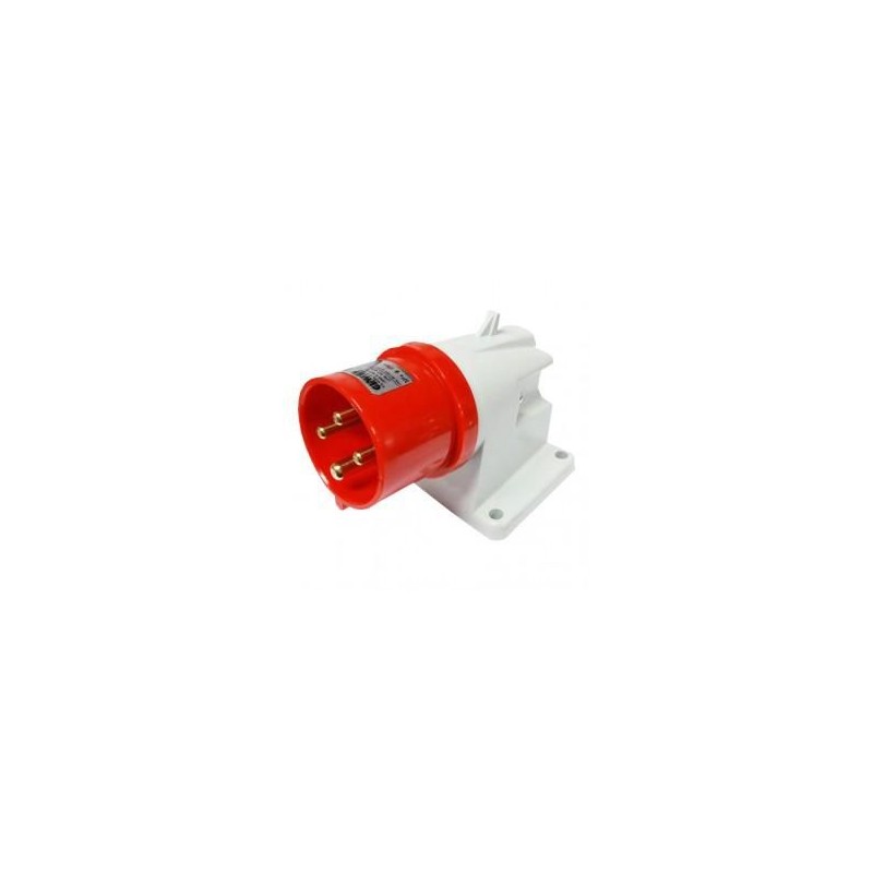 Spina fissa da parete 3P+T 16A IP44 rossa 380V GEWISS GW60408 Spina fissa da parete 3P+T 16A IP44 rossa 380V GEWISS GW60408
