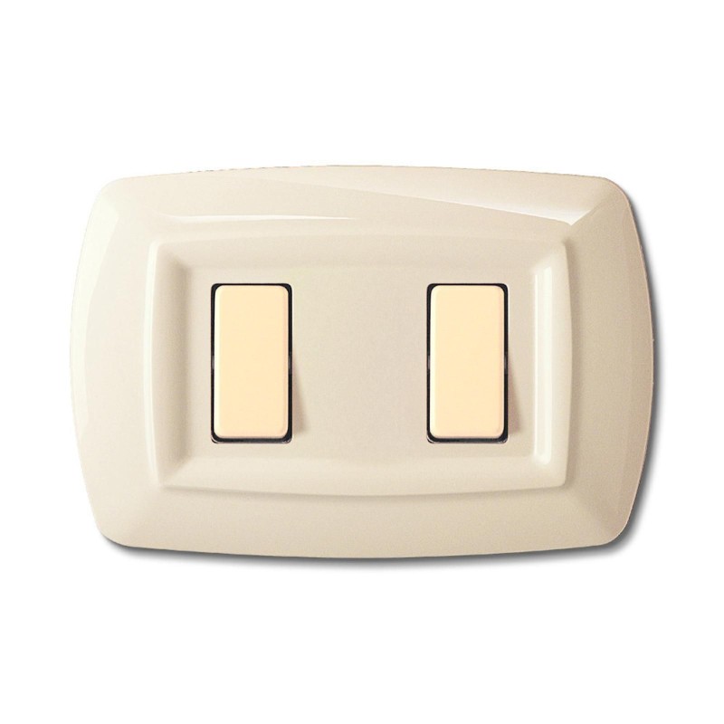 Tondo' Placca 2 Moduli Avorio ELETTROCANALI ECL2592A Tondo' Placca 2 Moduli Avorio ELETTROCANALI ECL2592A