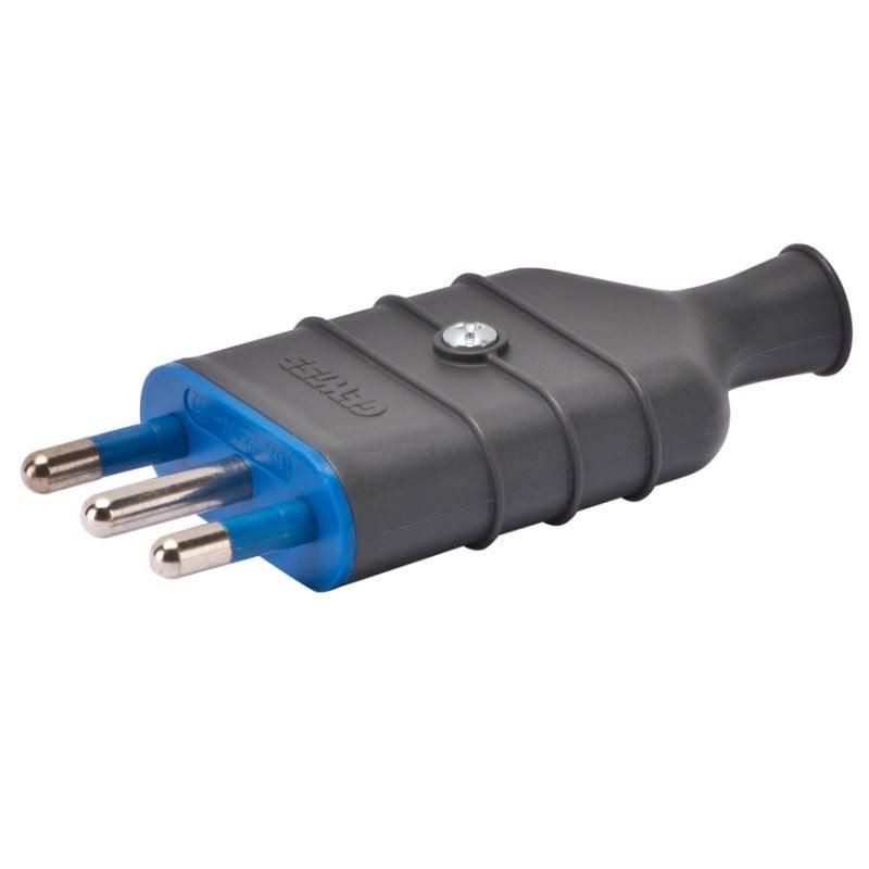 Spina diritta 16A grande colore Nera GEWISS GW28006 Spina diritta 16A grande colore Nera GEWISS GW28006