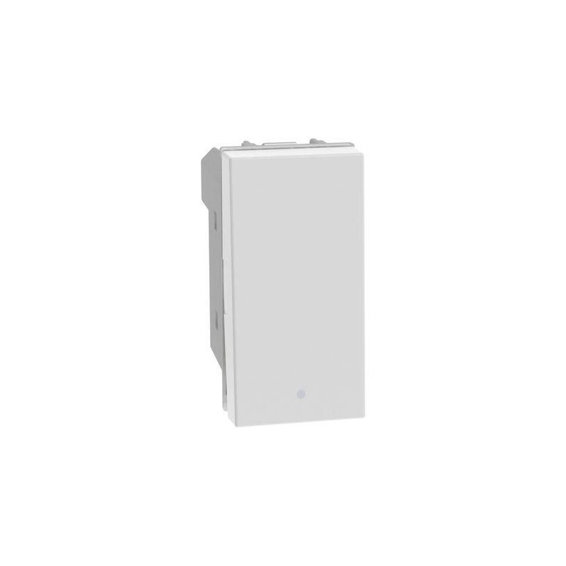 Pulsante in apertura 1P NO-NC 10A 1 modulo bianco MatixGO BTICINO JW4034