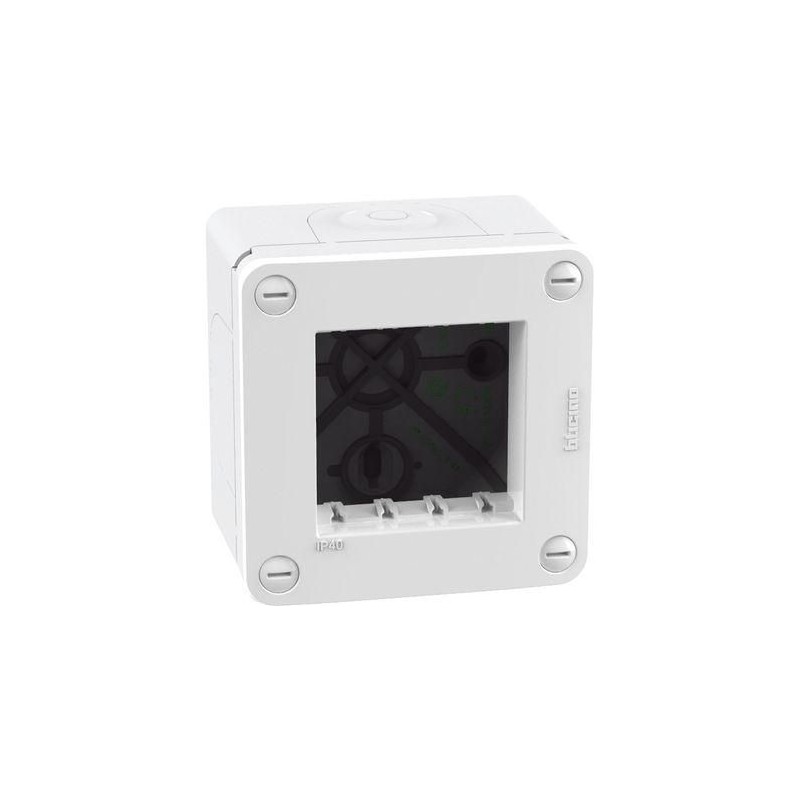 Scatola idrobox 2 moduli IP40 bianca MatixGO BTICINO 28402W Scatola idrobox 2 moduli IP40 bianca MatixGO BTICINO 28402W