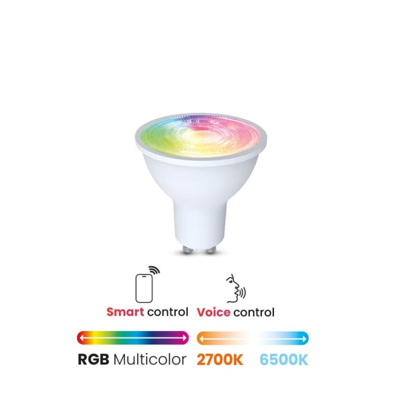 Lampadina LED WIFI SMART 5W Attacco GU10 DURALAMP LSGU10L1RGBW
