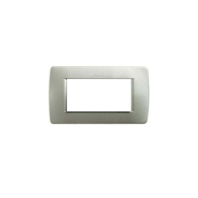 Luna Placca 4 Moduli Verde Metallizato BTICINO C4804VM