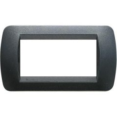 Living International placca 4 moduli Acciaio Scuro BTICINO L4804PA