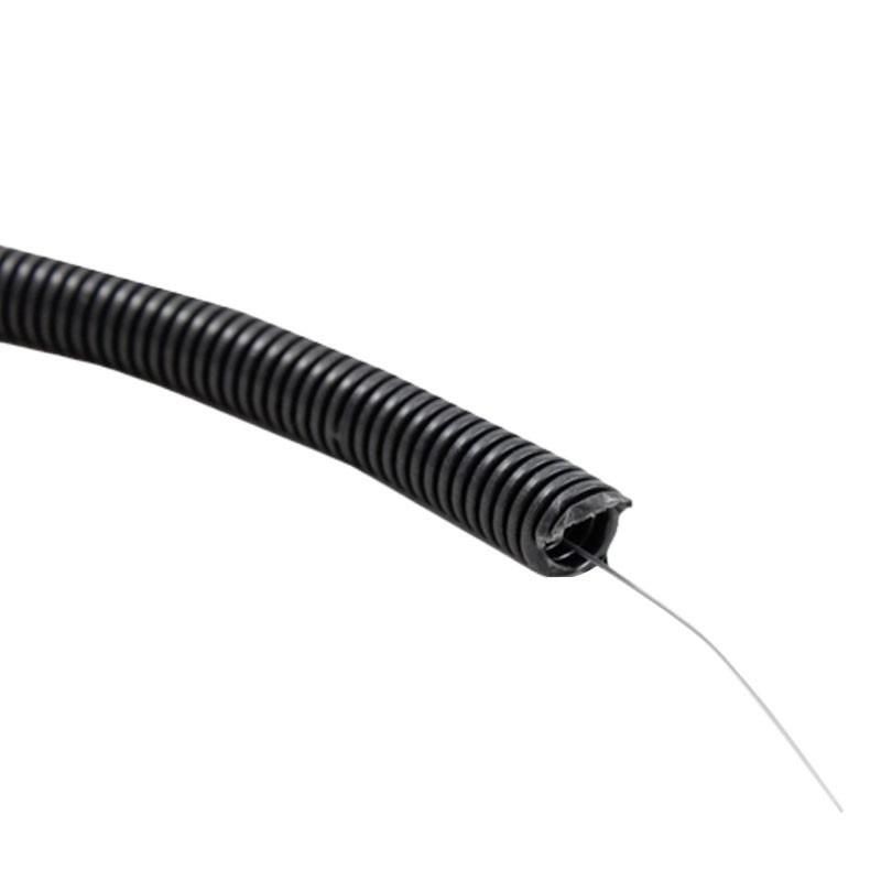 TUBO CORRUGATO NERO CON TIRAFILO DIAMETRO 16MM 100MT