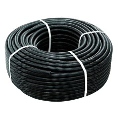TUBO CORRUGATO NERO CON TIRAFILO DIAMETRO 16MM 100MT