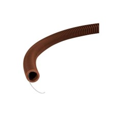 TUBO CORRUGATO MARRONE CON TIRAFILO DIAMETRO 25MM 50MT