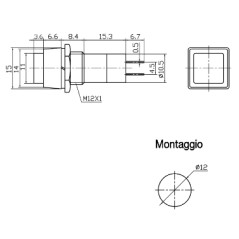 Interruttore a Pulsante Unipolare stabile Rosso ON-OFF KONELCO GBC 24052700