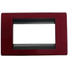 LIVING PLACCA 3 MODULI ROSSO VINO BTICINO 4713AM