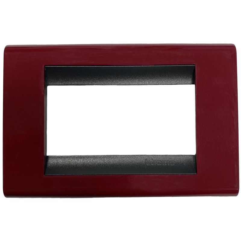 LIVING PLACCA 3 MODULI ROSSO VINO BTICINO 4713AM