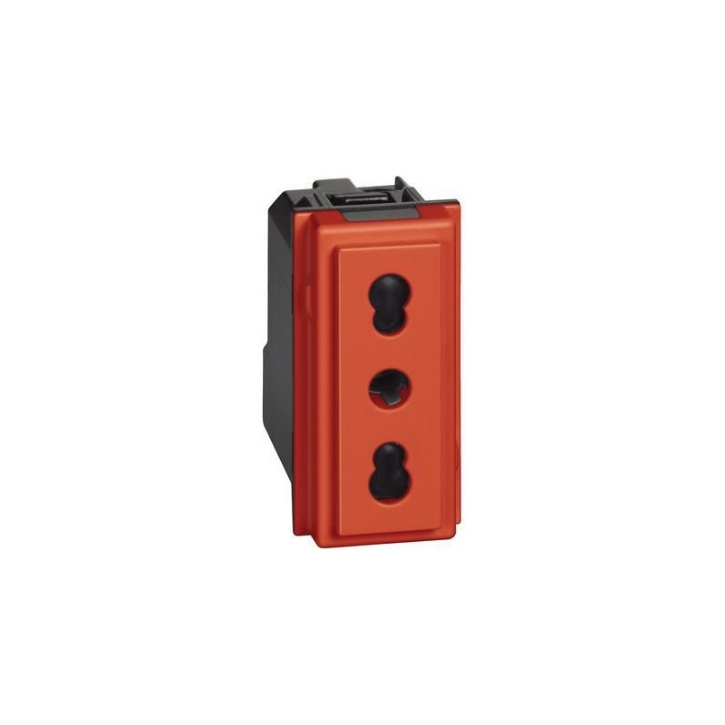 Presa Bipasso Living Now 2P+T 10/16A Colore Rossa BTICINO KR4180