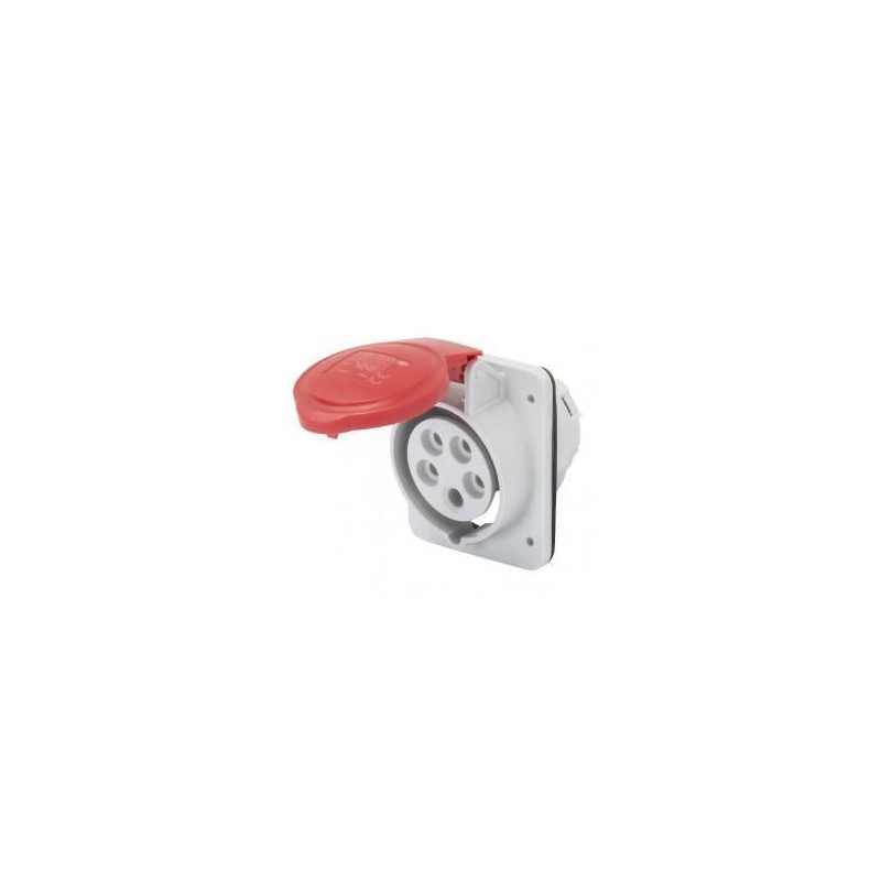 Presa fissa incasso 3P+N+T 16A IP44 rossa 380V GEWISS GW62210H
