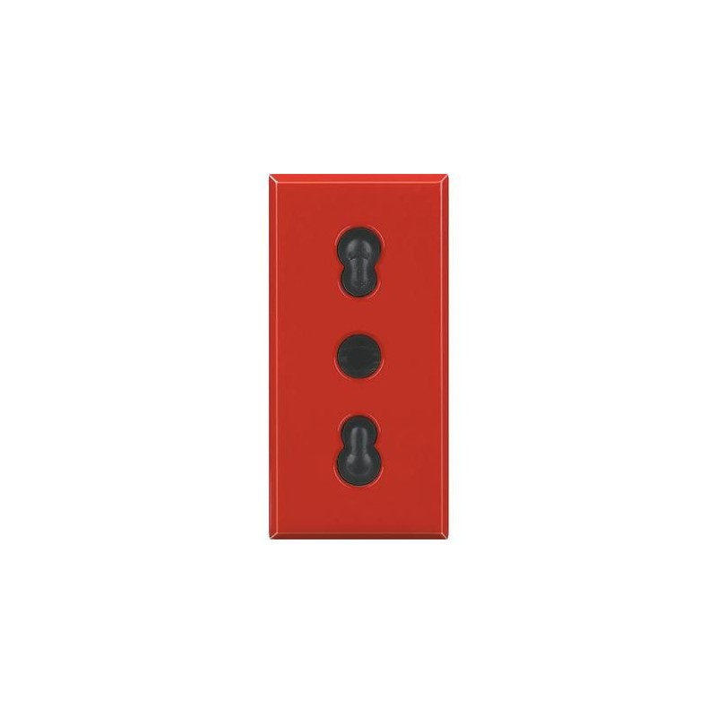 Axolute Presa Bipasso 10/16A Rossa BTICINO H4180R