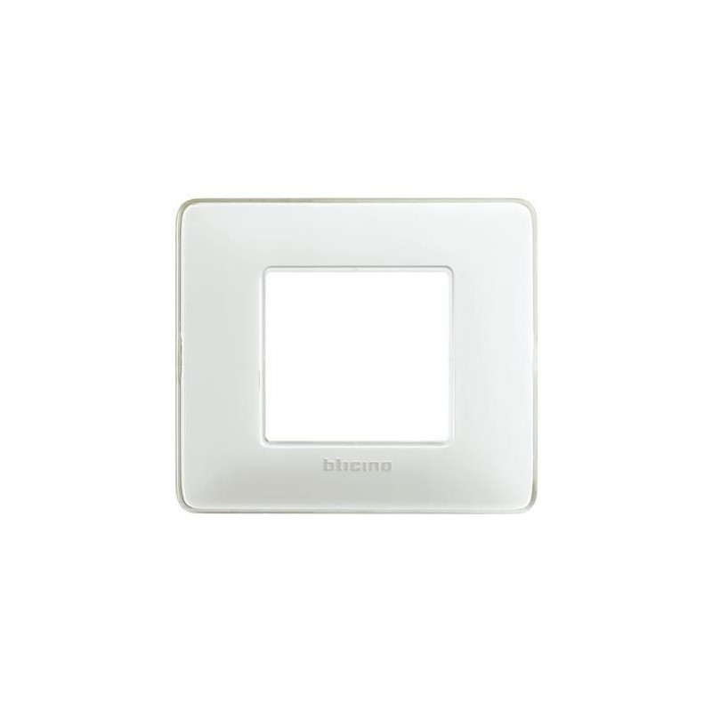 Placca Matix 2 Moduli Ghiaccio BTICINO AM4802CBN Placca Matix 2 Moduli Ghiaccio BTICINO AM4802CBN