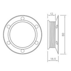 GHIERA FILETTATA E27 OTTONE FAI 1032