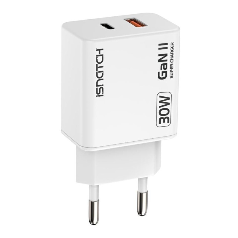 Alimentatore GAN Type C Pd + 1 USB QC 3.0 3W 30W bianco KONELCO GBC 59180516