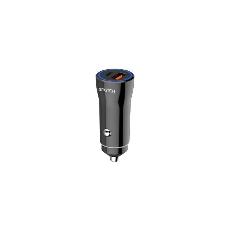 Alimentatore da auto 1 TYPE-C Pd + 1 USB QC 3A 36W Nero KONELCO GBC 59180631