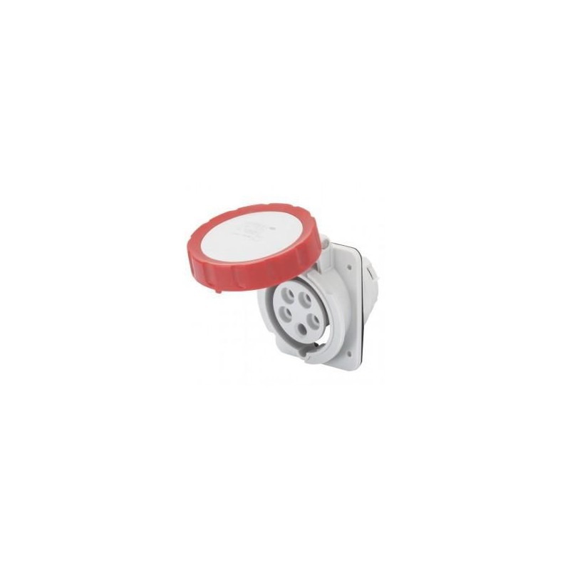 Presa fissa da incasso 3P+N+T 16A IP67 rossa 380V GEWISS GW62232H