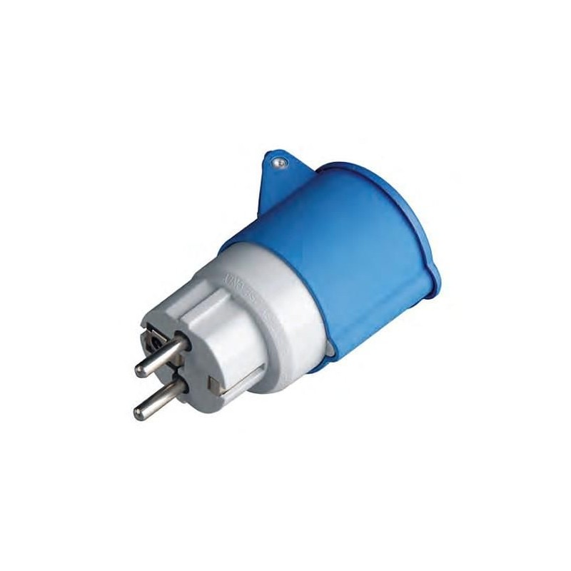 Adattatore industriale Spina Schuko 16A presa CEE 2P+T 16A ECOVA 20555
