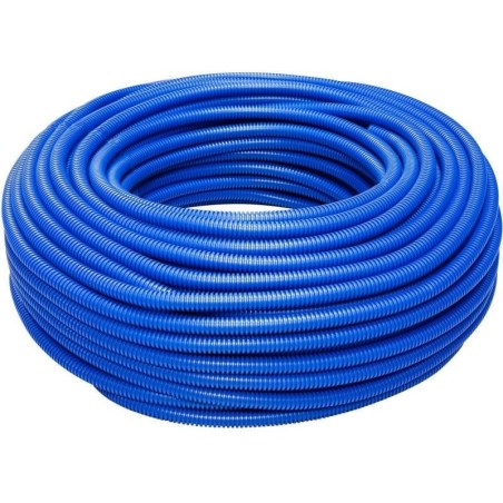 TUBO CORRUGATO BLU CON TIRAFILO DIAMETRO 20MM 100MT