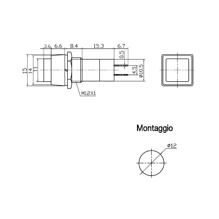Interruttore a pulsante unipolare stabile Verde ON-OFF KONELCO GBC 24052706