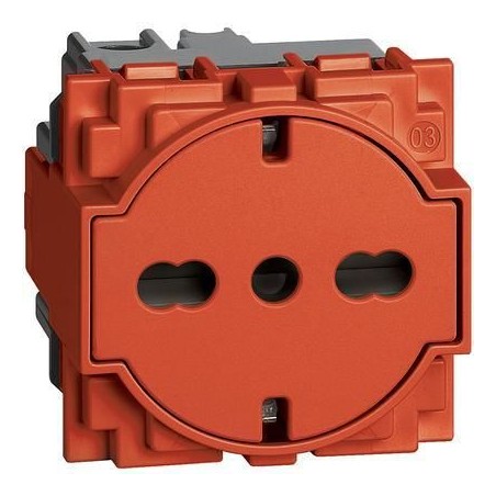 Presa FLAT Schuko Living Now 16A Colore Rossa BTICINO KR4140A16F