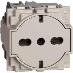 Presa Schuko Living Now FLAT 16A colore sabbia BTICINO KM4140A16F