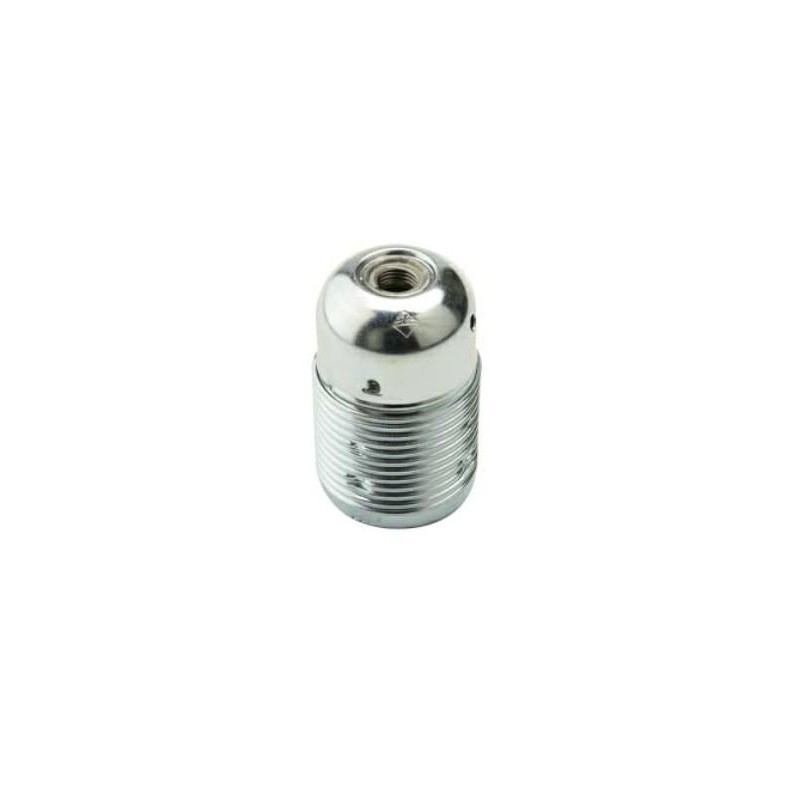 PORTALAMPADA E27 COLORE ARGENTO FILETTATO FAI 1031/ARG