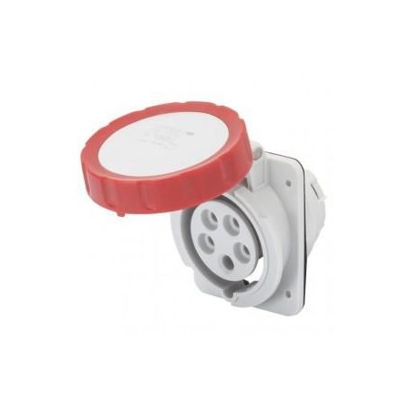 Presa fissa da incasso 3P+N+T 16A IP67 rossa 380V GEWISS GW62232H