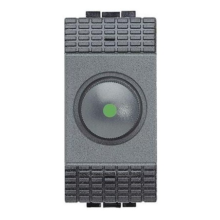 Dimmer a manopola per carichi resistivi con deviatore Livinglight Antracite BTICINO L4402