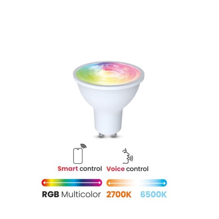 Lampadina LED WIFI SMART 5W Attacco GU10 DURALAMP LSGU10L1RGBW