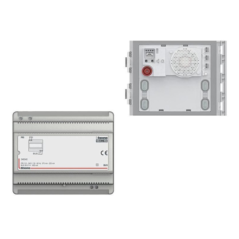 Kit audio condominio con modulo audio Sfera e alimentatore BTICINO 360002 Kit audio condominio con modulo audio Sfera e alimentatore BTICINO 360002