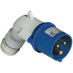 Spina Mobile 90° 2P+T 16A IP44 Blu 220V BTICINO CSM216/42C