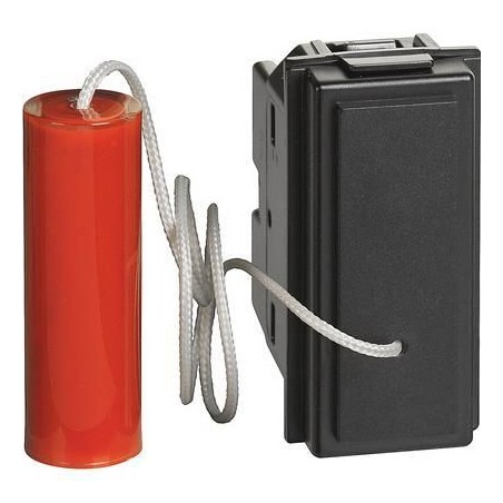 Pulsante a tirante Living Now 1P 10A colore nero BTICINO KG4033